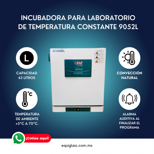 Incubadora para laboratorio de temperatura constante