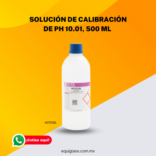 Solucin de calibracin de pH 10.01, presentacin 500 mL