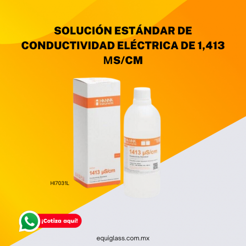 Solucin estndar de conductividad elctrica de 1,413 S/cm