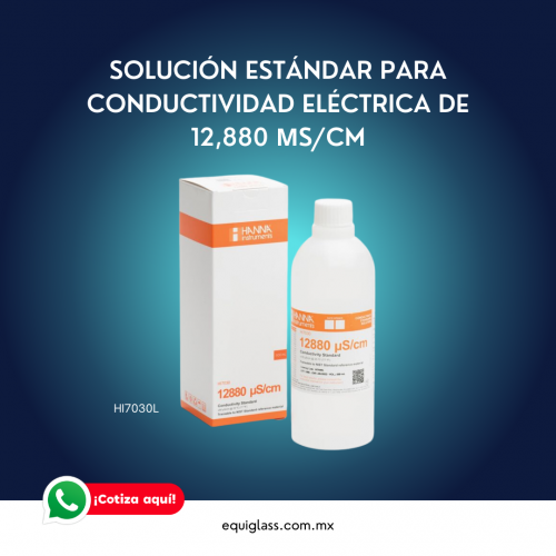 Solucin estndar para conductividad elctrica de 12,880 S/cm