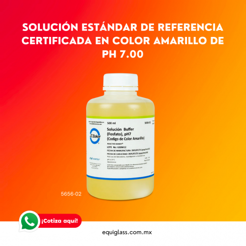 Solucin estndar de referencia certificada en color amarillo de pH 7.00