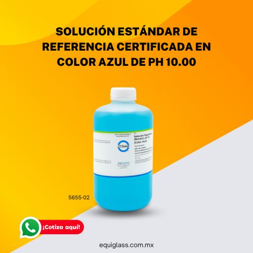 Solucin estndar de referencia certificada en color azul de pH 10.00