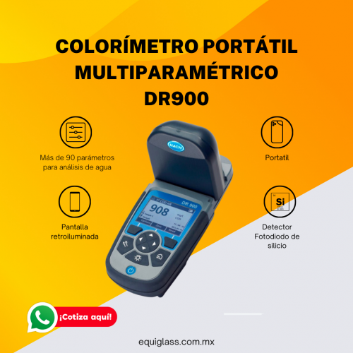 Colormetro porttil multiparamtrico DR900 de HACH.