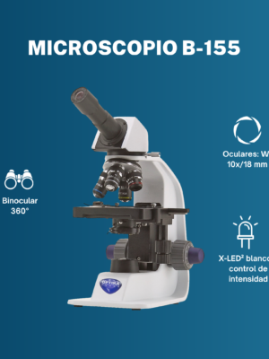 Microscopio biológico monocular, ideal para educación secundaria y universitaria OPTIKA B-155