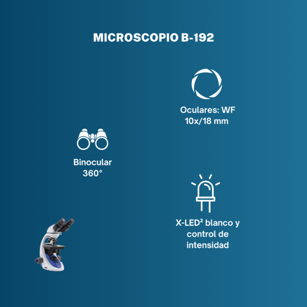 Microscopio Binocular, de 1000x, Campo Claro, OPTIKA B-192