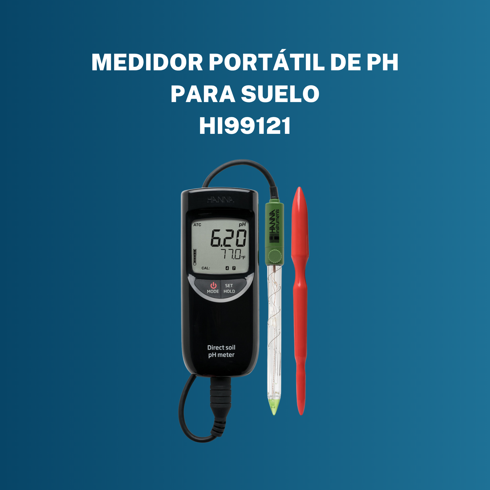 Medidor Portátil de pH para Suelo HI99121