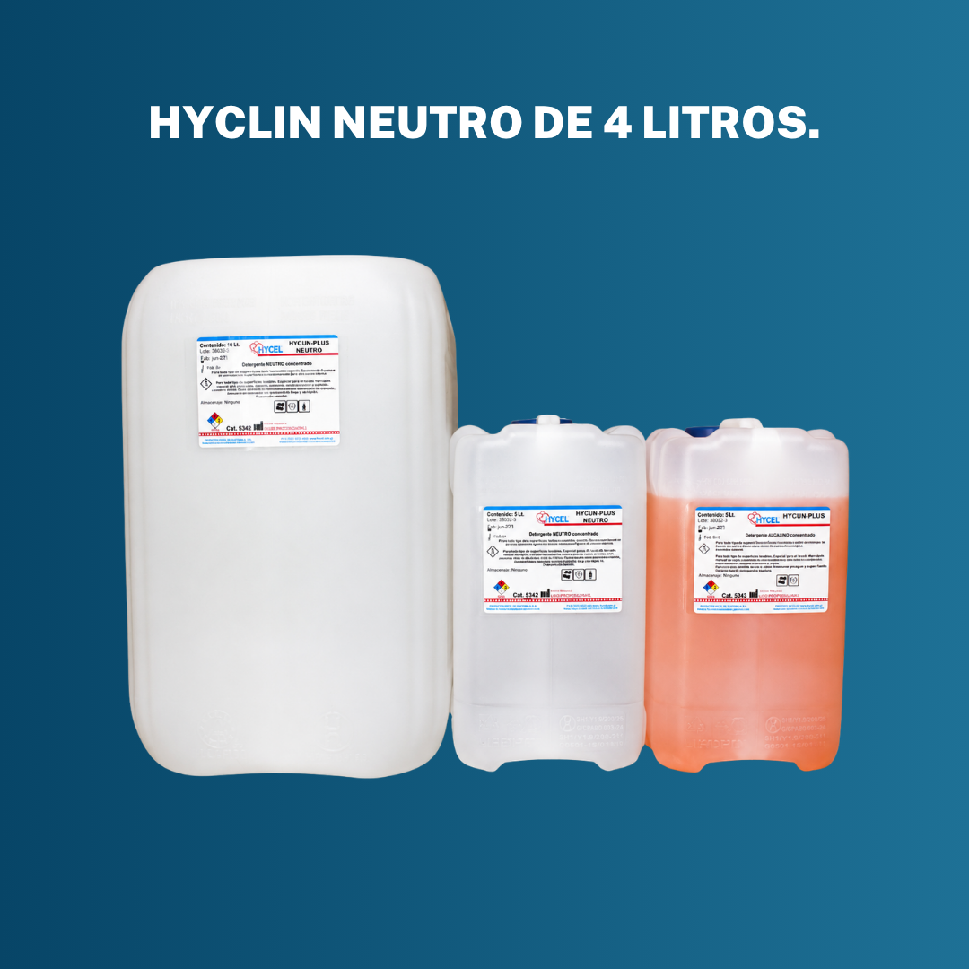 Detergente Neutro Concentrado para Laboratorio HYCLIN NEUTRO 4 Litros