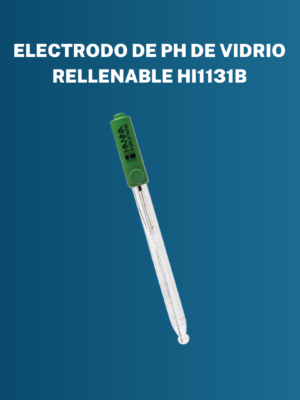 Electrodo de pH de Vidrio Rellenable HI1131B