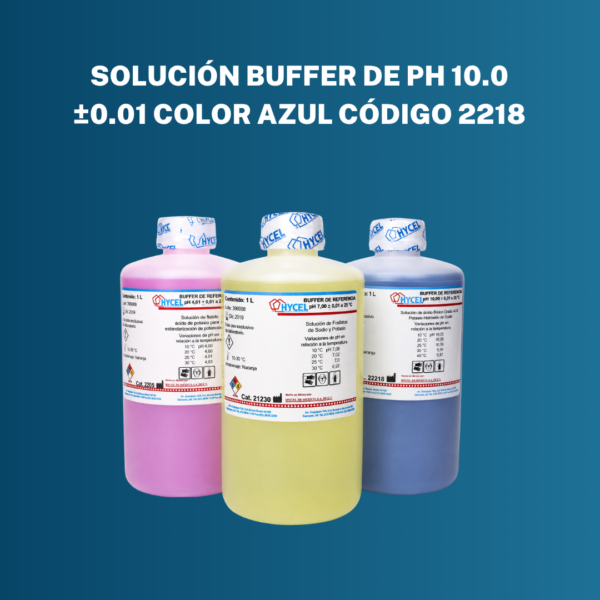 Solución Buffer de pH 10.0 ±0.01 Color Azul Código 2218