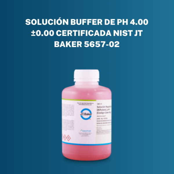 187 Solución Buffer de pH 4.00 ±0.00 Certificada NIST JT Baker 5657-02