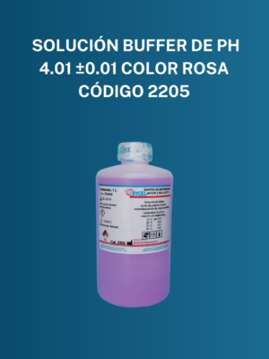 Solución Buffer de pH 4.01 ±0.01 Color Rosa Código 2205