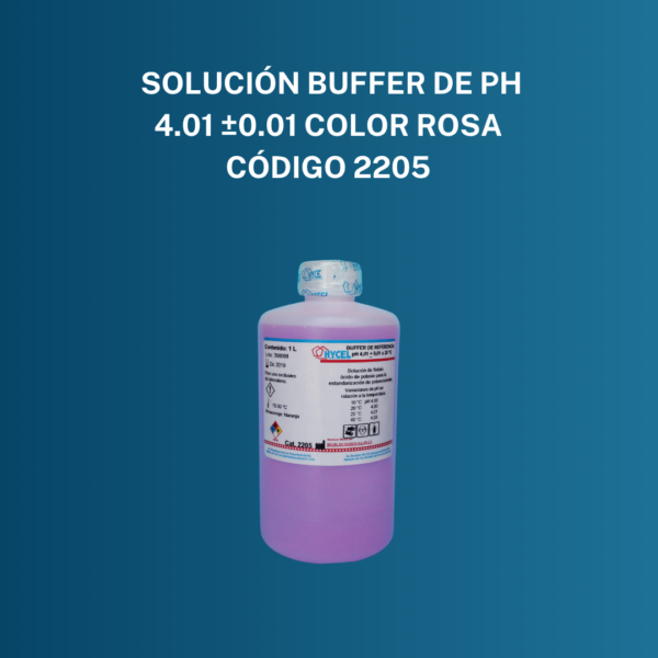 188 Solución Buffer de pH 4.01 ±0.01 Color Rosa Código 2205