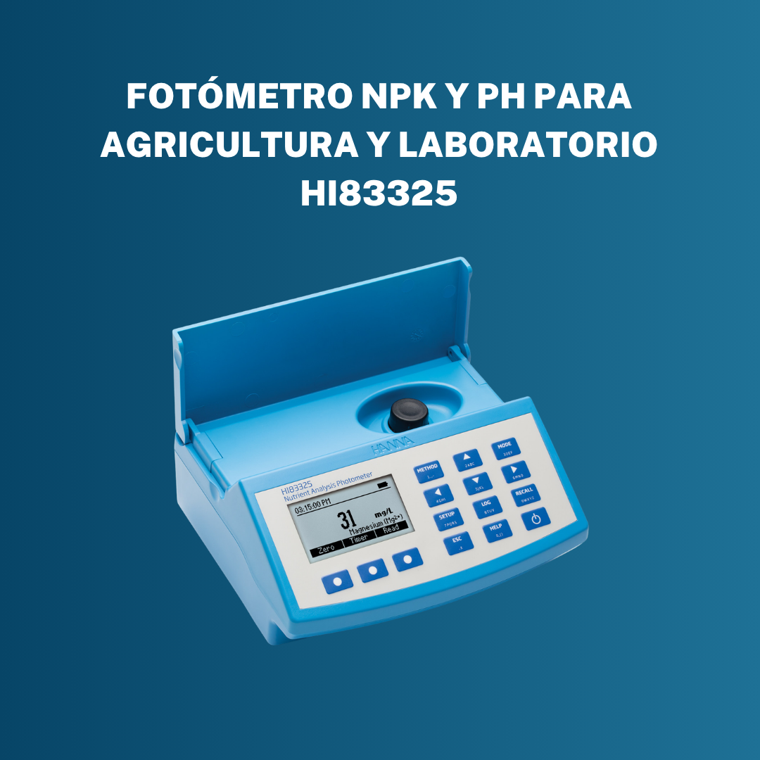 Fotómetro NPK y pH para Agricultura y Laboratorio HI83325